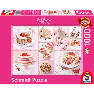 Schmidt Spiele (59576) - "Rosa Tortenglück" - 1000 Teile Puzzle