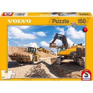 Schmidt Spiele (56287) - "Volvo L120GZ, A40F, EC750D" - 150 Teile Puzzle