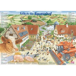 Schmidt Spiele (56291) - "Entdecke den Bauernhof" - 150 Teile Puzzle