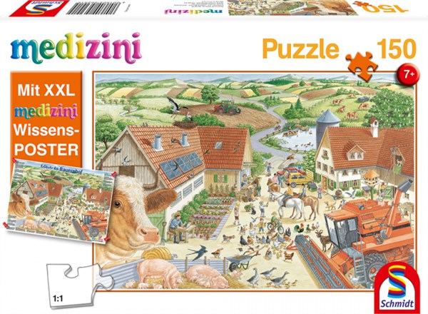 Schmidt Spiele (56291) - "Entdecke den Bauernhof" - 150 Teile Puzzle