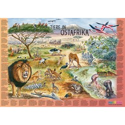 Schmidt Spiele (56292) - "Tiere in Ostafrika" - 200 Teile Puzzle