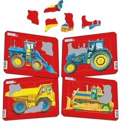 Larsen (Z1) - "Tractors, Dump Truck and Bulldozer" - 10 Teile Puzzle