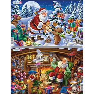 Larsen (XC1) - "Der fröhliche Weihnachtsmann" - 15 Teile Puzzle