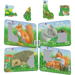 Larsen (Z12) - "Heimische Tiere" - 5 Teile Puzzle