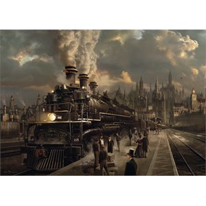 Schmidt Spiele (58206) - "Lokomotive von 1890" - 1000 Teile Puzzle