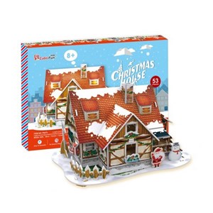 Cubic Fun (P647h) - "Christmas House" - 53 Teile Puzzle
