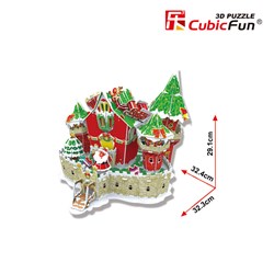 Cubic Fun (P646h) - "Christmas Castle" - 84 Teile Puzzle