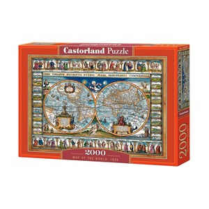 Castorland (C-200733) - "Antike Weltkarte, 1639" - 2000 Teile Puzzle