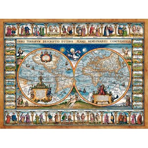 Castorland (C-200733) - "Antike Weltkarte, 1639" - 2000 Teile Puzzle