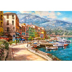 Castorland (C-151745) - "Entlang der Französischen Riviera" - 1500 Teile Puzzle