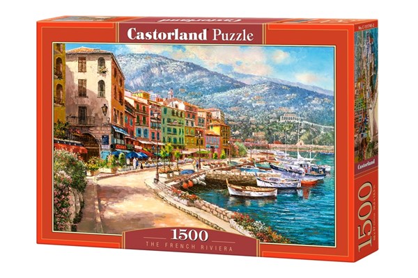 Castorland (C-151745) - "Entlang der Französischen Riviera" - 1500 Teile Puzzle