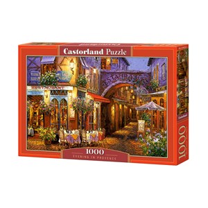 Castorland (C-104123) - "Romantisches Gässchen im Abendlicht" - 1000 Teile Puzzle