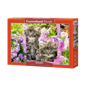Castorland (C-104086) - "Süße Kätzchen im Korb" - 1000 Teile Puzzle