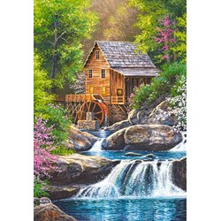 Castorland (C-104055) - "Wassermühle im Wald" - 1000 Teile Puzzle