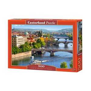 Castorland (B-53087) - "Blick über die Brücken von Prag" - 500 Teile Puzzle