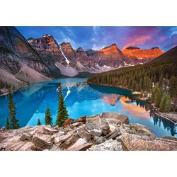 Castorland (B-53001) - "Sonnenaufgang am Moraine Lake" - 500 Teile Puzzle