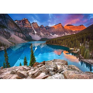 Castorland (B-53001) - "Sonnenaufgang am Moraine Lake" - 500 Teile Puzzle