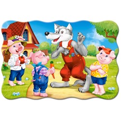Castorland (C-02399) - "Die 3 kleinen Schweine" - 20 Teile Puzzle