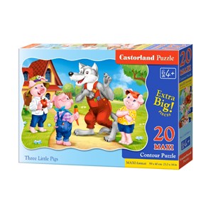 Castorland (C-02399) - "Die 3 kleinen Schweine" - 20 Teile Puzzle