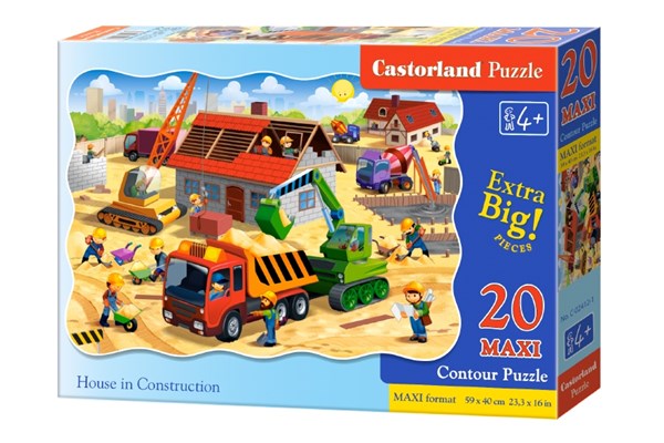 Castorland (C-02412) - "Haus im Bau" - 20 Teile Puzzle