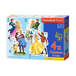 Castorland (B-04461) - "Princesses in Love" - 4 5 6 7 Teile Puzzle
