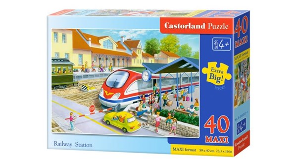 Castorland (B-040032) - "Railway station" - 40 Teile Puzzle