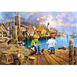 Castorland (C-104192) - "Am Hafen" - 1000 Teile Puzzle