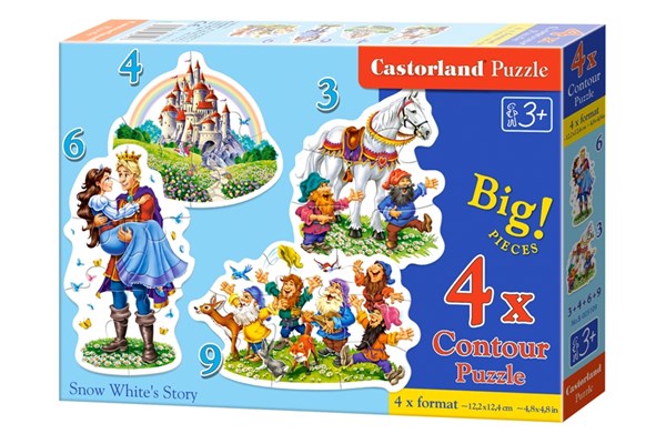 Castorland (B-005109) - "Snow White's Story" - 3 4 6 9 Teile Puzzle