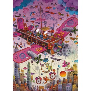 Heye (29887) - Guillermo Mordillo: "Flieg mit uns!" - 1000 Teile Puzzle