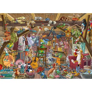 Heye (29885) - Birgit Tanck: "Funde auf dem Dachboden" - 1000 Teile Puzzle