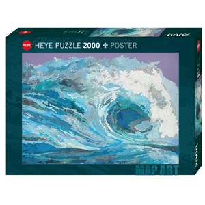 Heye (29872) - Matthew Cusick: "Weltkarte aus Wellen" - 2000 Teile Puzzle