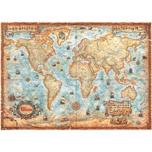 Heye (29845) - Rajko Zigic: "Historische Weltkarte" - 2000 Teile Puzzle