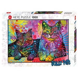 Heye (29864) - Dean Russo: "Magisch fesselnder Blick der Katzen" - 1000 Teile Puzzle