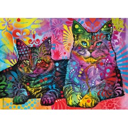 Heye (29864) - Dean Russo: "Magisch fesselnder Blick der Katzen" - 1000 Teile Puzzle