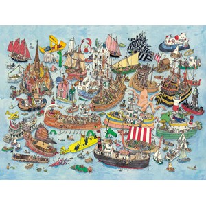 Heye (29891) - Mattias Adolfsson: "Bei der Regatta" - 1500 Teile Puzzle