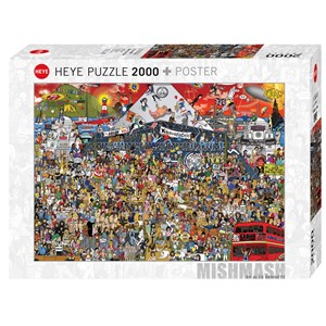Heye (29848) - Alex Bennett: "Britische Musikgeschichte" - 2000 Teile Puzzle