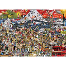 Heye (29848) - Alex Bennett: "Britische Musikgeschichte" - 2000 Teile Puzzle