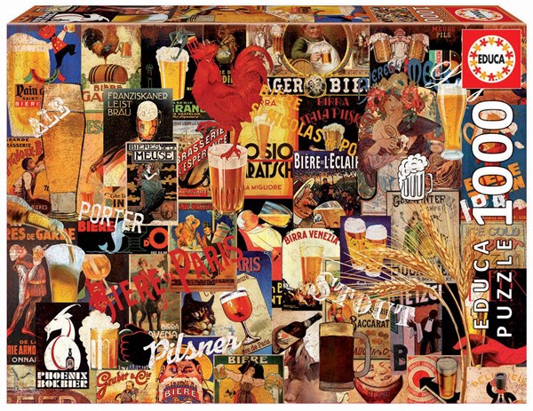 Educa (17970) - "Vintage-Biercollage" - 1000 Teile Puzzle