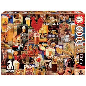 Educa (17970) - "Vintage-Biercollage" - 1000 Teile Puzzle