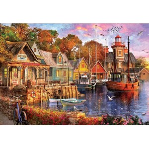 Educa (18015) - "Sonnenuntergang im Hafen" - 5000 Teile Puzzle
