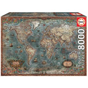 Educa (18017) - "Antike Weltkarte" - 8000 Teile Puzzle