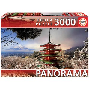 Educa (18013) - "Mount Fuji und Pagoda Chureito" - 3000 Teile Puzzle