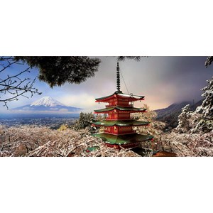 Educa (18013) - "Mount Fuji und Pagoda Chureito" - 3000 Teile Puzzle