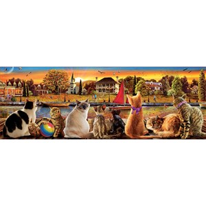 Educa (18001) - "Katzen auf dem Pier" - 1000 Teile Puzzle