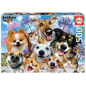 Educa (17983) - "Tierisches Selfie" - 500 Teile Puzzle