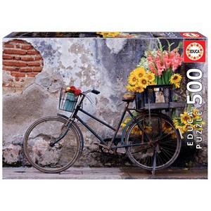 Educa (17988) - "Fahrrad Mit Blumen" - 500 Teile Puzzle