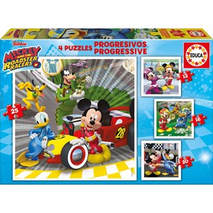 Educa (17629) - "Mickey and the Roadster Racers" - 12 16 20 25 Teile Puzzle