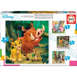 Educa (18104) - "Disney Animals" - 12 16 20 25 Teile Puzzle