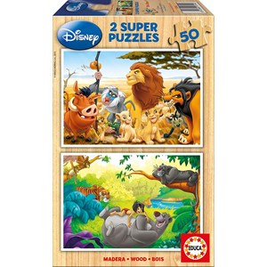 Educa (13144) - "Disney, König der Löwen und Dschungelbuch" - 50 Teile Puzzle