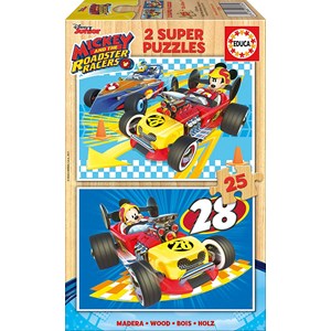 Educa (17234) - "Mickey and the Roadster Racers" - 25 Teile Puzzle